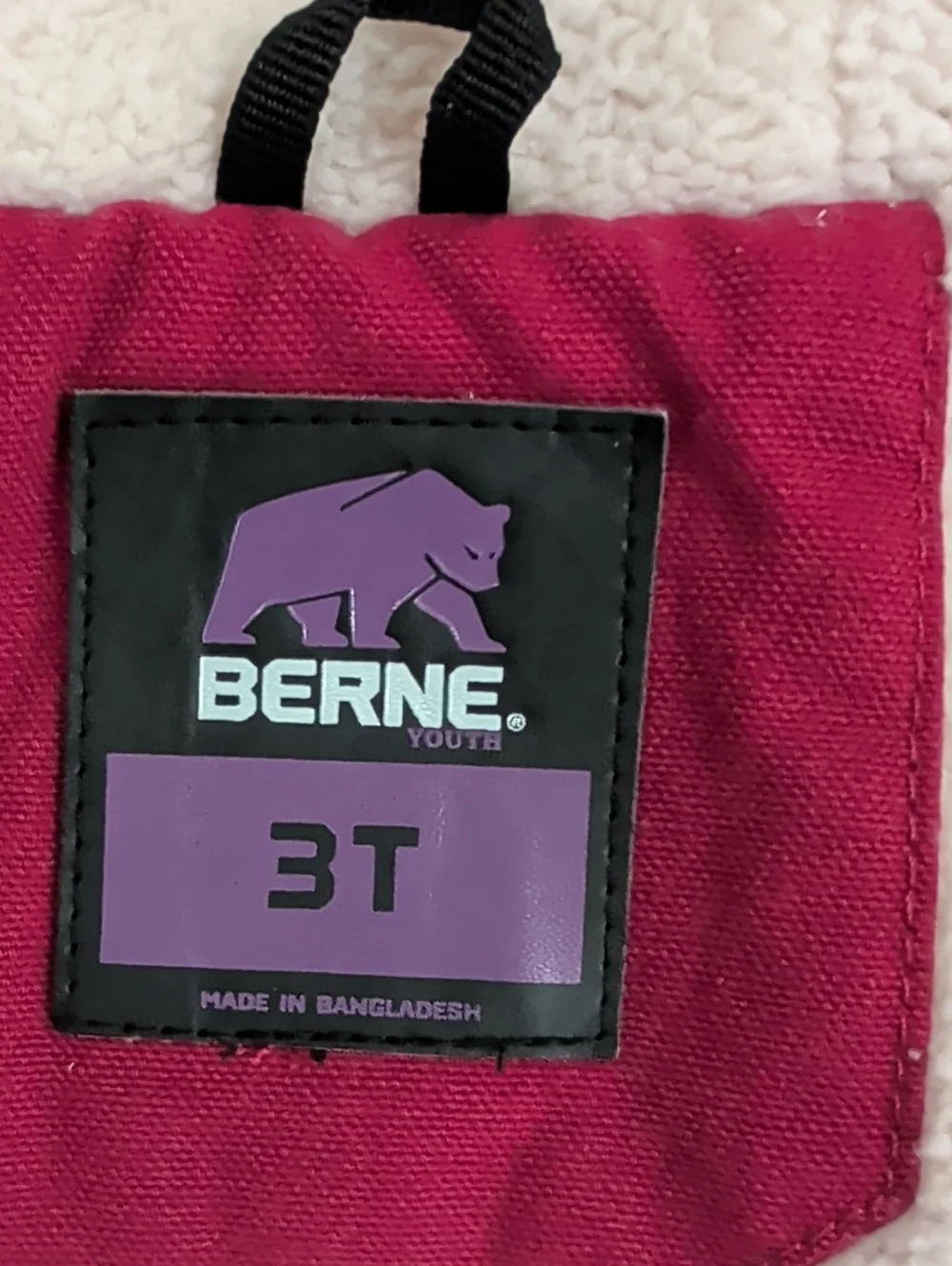 Berne Softstone Children's Hooded Jacket And Overalls in Deep Berry